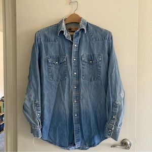 Big Mac Authentic Vintage Cow Boy Fit With Snaps Denim Naturally Distressed